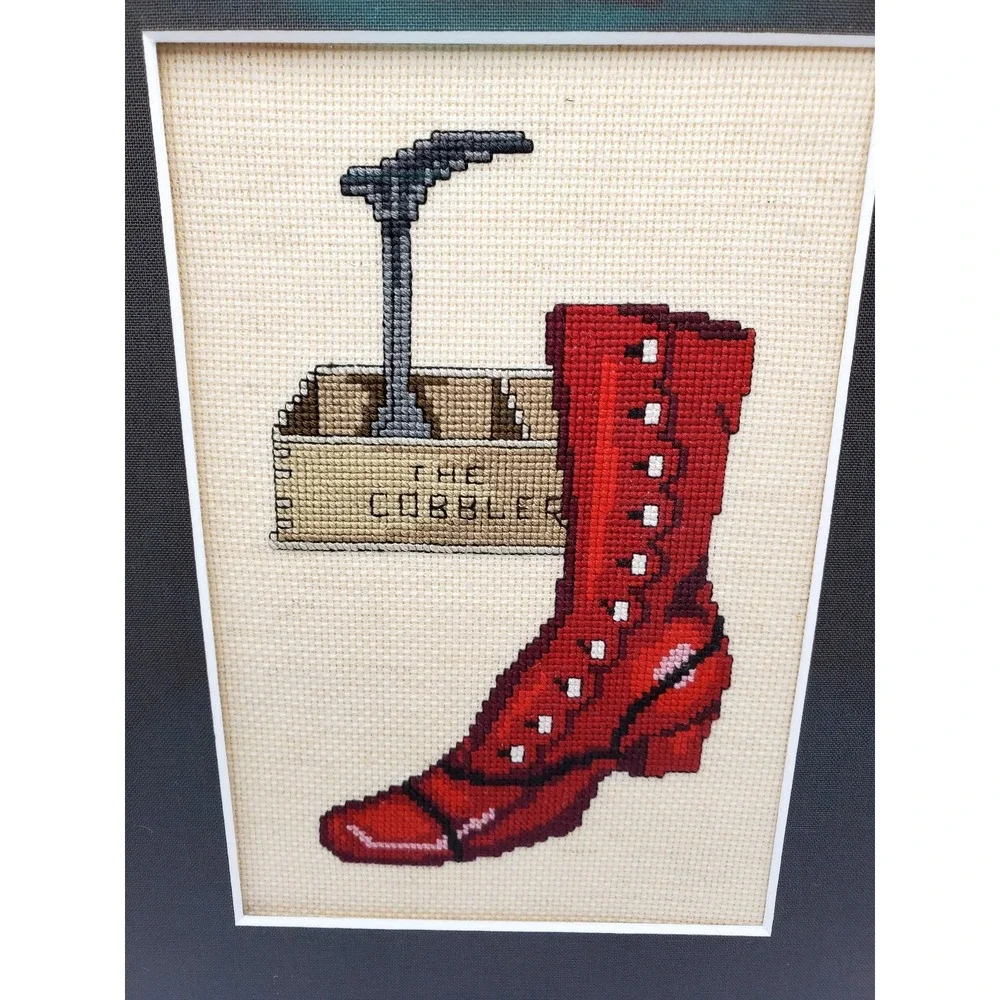 Vintage Framed Cross Stitch 